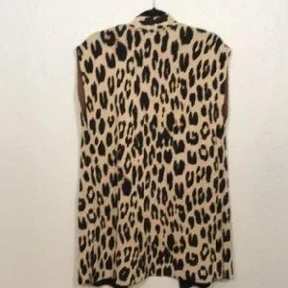 Chico’s NWT Animal PRINT Colorblock Reversible Cardigan Sweater Vest size 3 - Picture 4 of 4